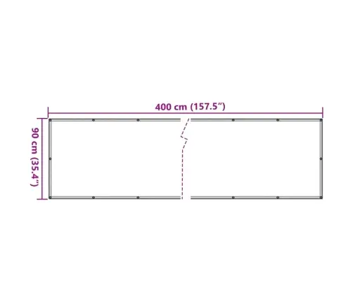 Balkona Aizslietnis, 90X400 Cm, Pelēks Oksforda Audums Vidaxl Balkona Aizslietnis, 90X400 Cm, Pelēks Oksforda Audums Vidaxl