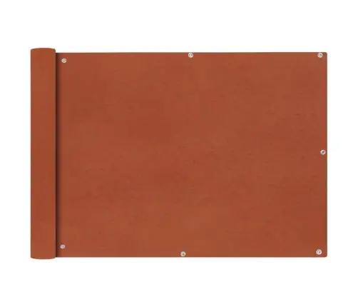 Balkona Aizslietnis, 75X600 Cm, Sarkanbrūns Oksforda Audums Vidaxl