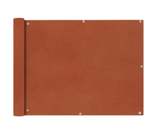 Balkona Aizslietnis, 90X600 Cm, Sarkanbrūns Oksforda Audums Vidaxl