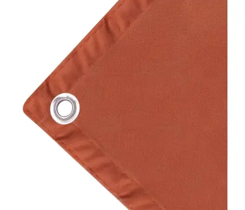 Balkona Aizslietnis, 90X600 Cm, Sarkanbrūns Oksforda Audums Vidaxl