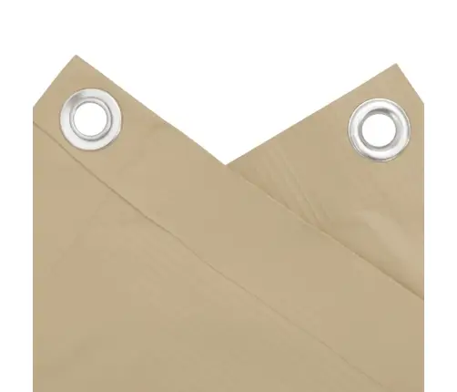 Balkona Aizslietnis, 75X600 Cm, Bēšs Oksforda Audums Vidaxl