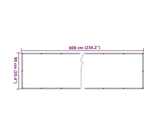 Rõdusirm Oxfordkangast, 90 X 600 cm Beež