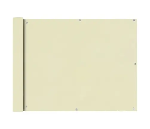 Balkona Aizslietnis, 90X400 Cm, Krēmkrāsas Oksforda Audums Vidaxl