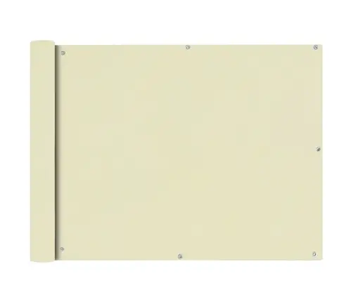 Balkona Aizslietnis, 90X600 Cm, Krēmkrāsas Oksforda Audums Vidaxl