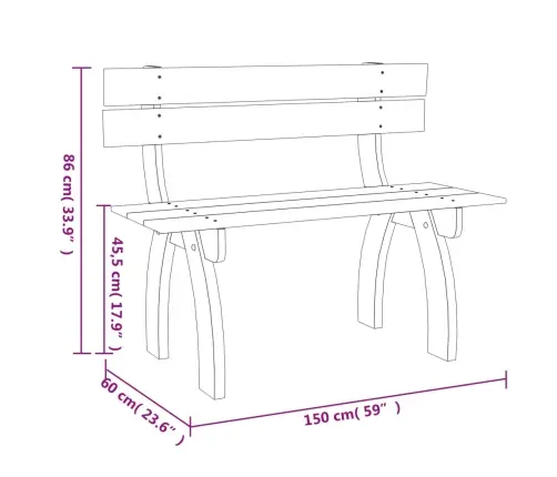 Aiapink, 150 cm Immutatud Männipuit