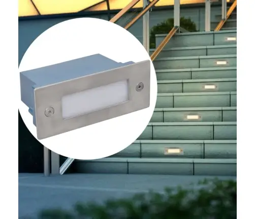 Įleidžiami Laiptų Pakopų Led Šviestuvai, 6Vnt., 44X111X56Mm