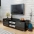 Tv Galdiņš, Spīdīgi Melns, 140X40,5X35 Cm Vidaxl