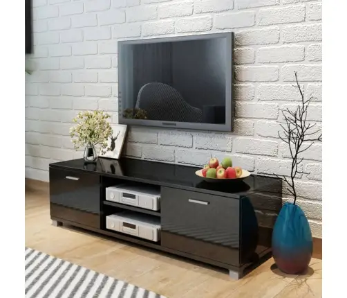 Telerialus Kõrgläikega, Must 140X40,5X35 Cm