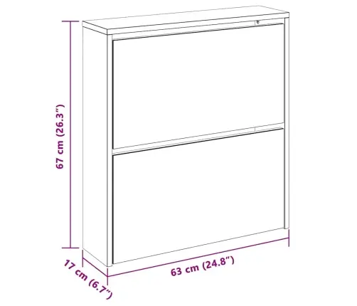 Batų Dėžė, 2 Lygių Su Veidrodžiais, Balta, 63X17X67 Cm