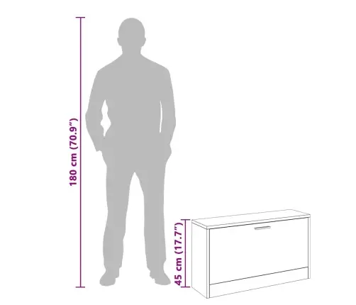 Apavu Uzglabāšanas Sols, 80X24X45 Cm, Balts Vidaxl