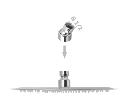 Lietaus Dušo Galvutė, 25cm Nerūdijantis Plienas, Apskrita