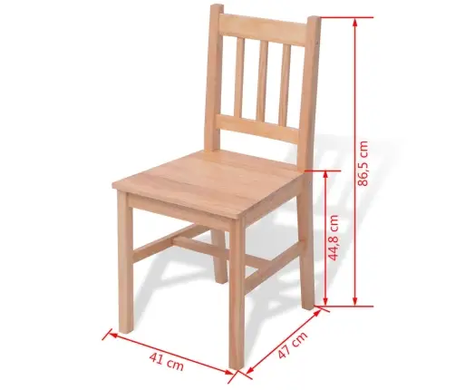 Septynių Dalių Valgomojo Komplektas, Pušies Mediena