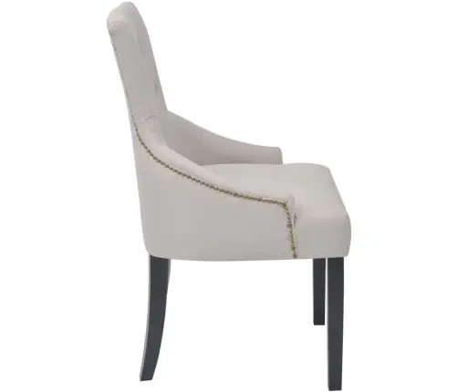 Virtuves Krēsli, 4 Gab., Krēmpelēks Audums Vidaxl Virtuves Krēsli, 4 Gab., Krēmpelēks Audums Vidaxl