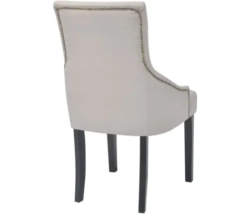 Virtuves Krēsli, 4 Gab., Krēmpelēks Audums Vidaxl Virtuves Krēsli, 4 Gab., Krēmpelēks Audums Vidaxl