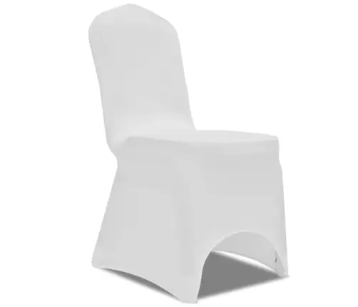 Tamprūs Užvalkalai Kėdėms, 4 Vnt., Baltos Spalvos