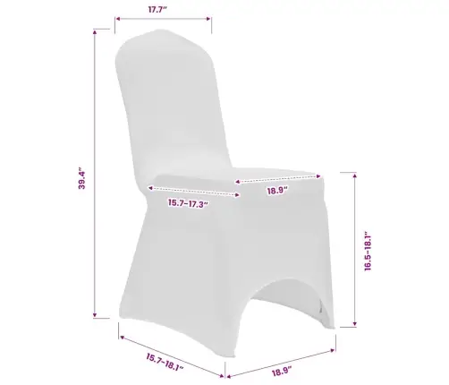 Krēslu Pārvalki, 4 Gab., Elastīgi, Balti Vidaxl