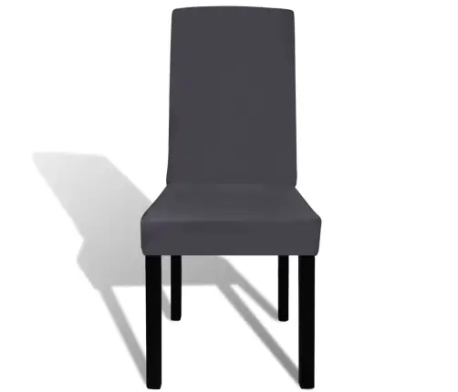 Krēslu Pārvalki, 4 Gab., Gludi, Elastīgi, Antracīta Krāsā Vidaxl