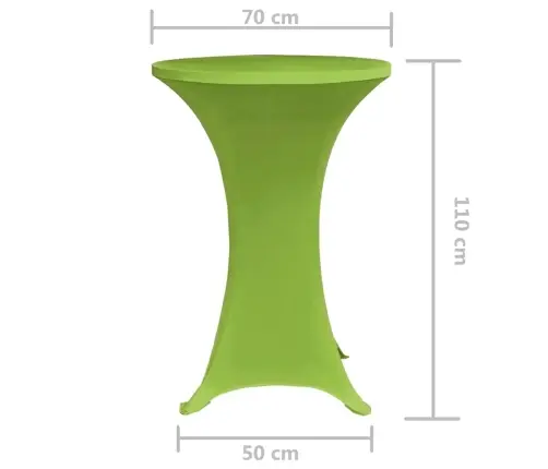 Galdu Pārvalki, 2 Gab., 70 Cm, Zaļi, Elastīgi Vidaxl