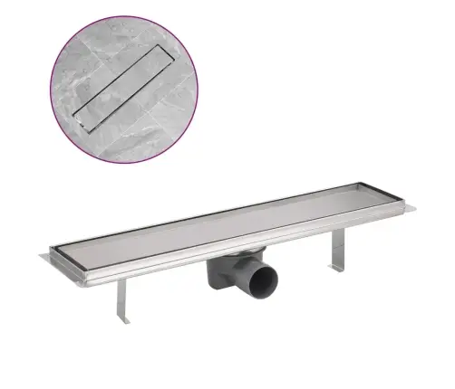 Lineārā Dušas Noteka, 530X140 Mm, Nerūsējošs Tērauds Vidaxl