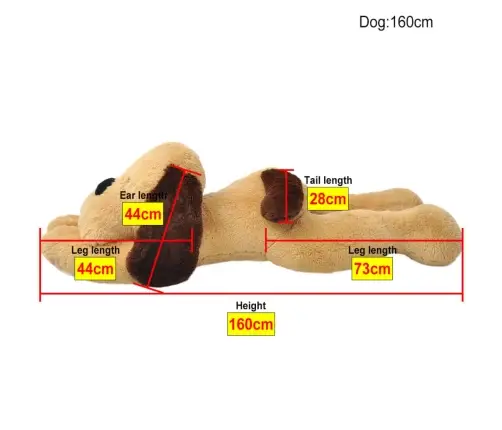 Mīksts Rotaļu Sunīts No Plīša, 160 Cm Vidaxl
