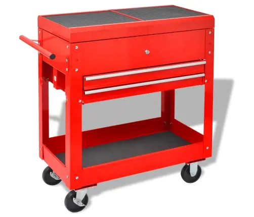 Instrumentu Ratiņi Sarkana 70.5 X 37 X 71 Cm Tērauds Vidaxl