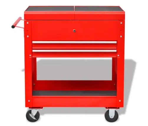 Instrumentu Ratiņi Sarkana 70.5 X 37 X 71 Cm Tērauds Vidaxl