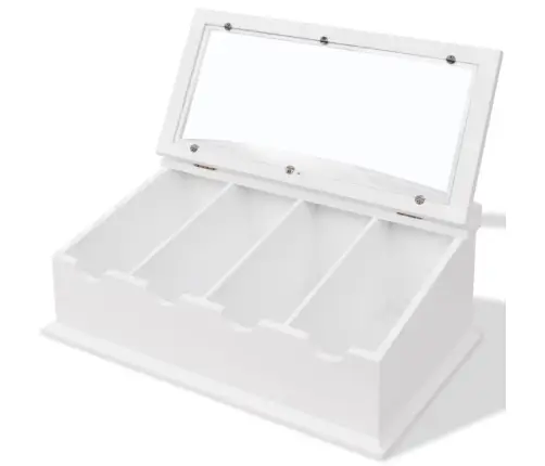 Vidaxli Valge Barokkstiilis Söögiriistahoidja Mdf