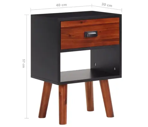 Naktsgaldiņš, Akācija Koks, 40X30X57 Cm Vidaxl