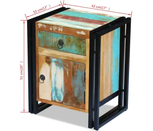 Naktsskapītis, Pārstrādāts Masīvkoks Vidaxl