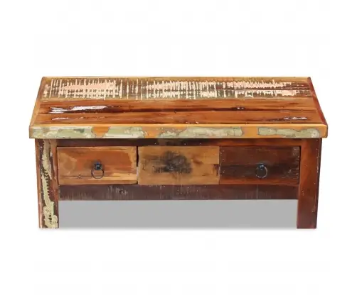 Kafijas Galdiņš Ar Atvilktnēm, Pārstrādāts Koks, 90X45X35 Cm Vidaxl