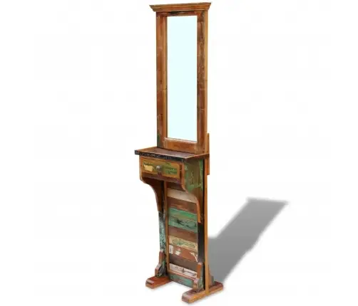 Priekšnama Spogulis, 47X23X180 Cm, Pārstrādāts Masīvkoks Vidaxl