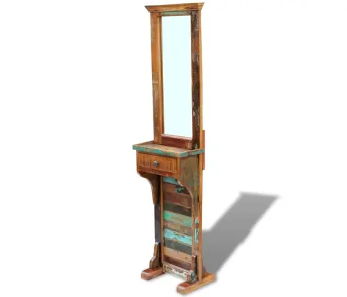 Priekšnama Spogulis, 47X23X180 Cm, Pārstrādāts Masīvkoks Vidaxl