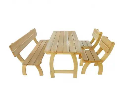 Āra Mēbeļu Komplekts, 4 Gab., Impregnēts Priedes Koks Vidaxl