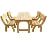 5-Daļīgs Dārza Mēbeļu Komplekts, Impregnēts Priedes Koks Vidaxl