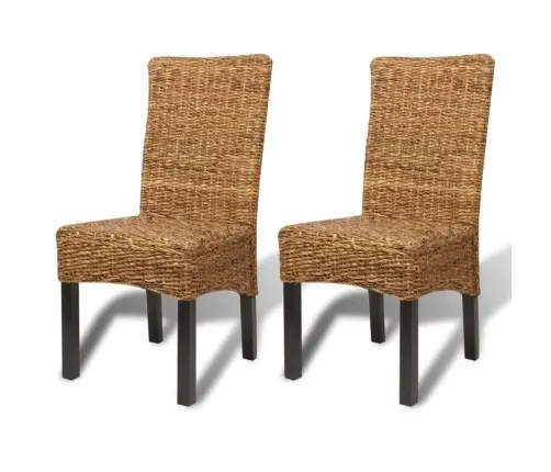 Virtuves Krēsli, 2 Gab., Abaka Un Mango Masīvkoks Vidaxl