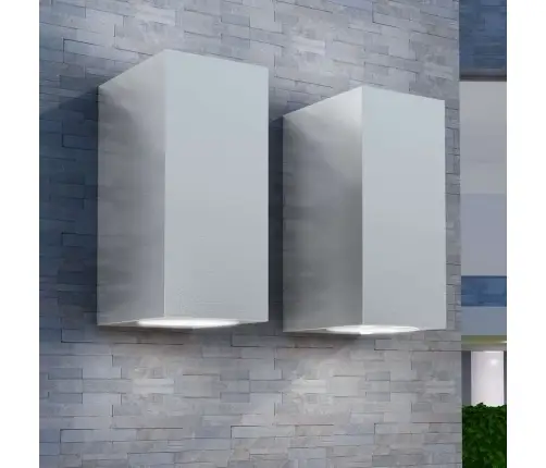 Lauko Led Sien. Šviest., 2Vnt., Kvadrat., Šviesa Į Viršų/Apačią