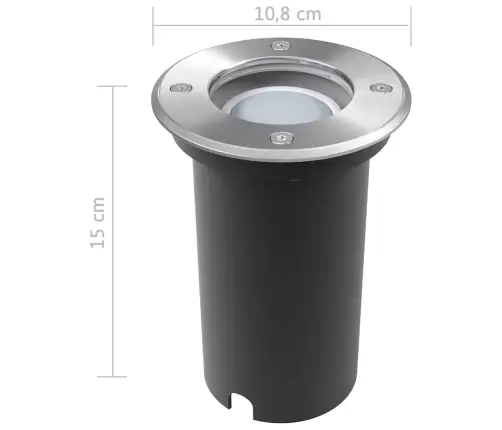 Dārza Led Lampas, 3 Gab., Iebūvējamas Zemē, Apaļas Vidaxl