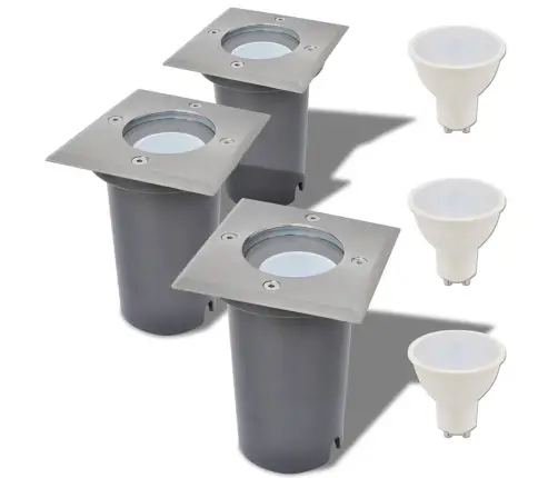 Maapinna Led-Valgustid 3 Tk Kandiline