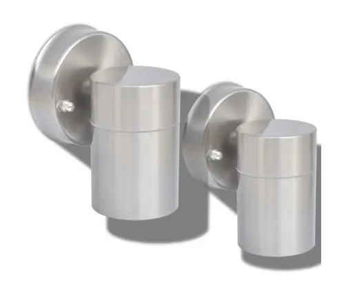 Lauko Sien. Šviestuvai, 2Vnt., Nerūd. Plienas, Šviesa Į Apačią