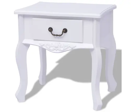 Vidaxli Öökapid Mdf, Valge