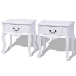 Spintelė Prie Lovos, 2 Vnt., Mdf, Balta
