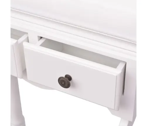 Drēbju Pakaramais Ar Atvilktnēm, Balts Koks Vidaxl