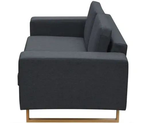 2- Ja 3-Kohaliste Tumehalli Kangaga Diivanite Komplekt