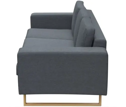 2- Ja 3-Kohaliste Tumehalli Kangaga Diivanite Komplekt