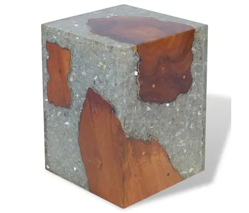 Taburete, Masīvs Tīkkoks Un Sveķi Vidaxl