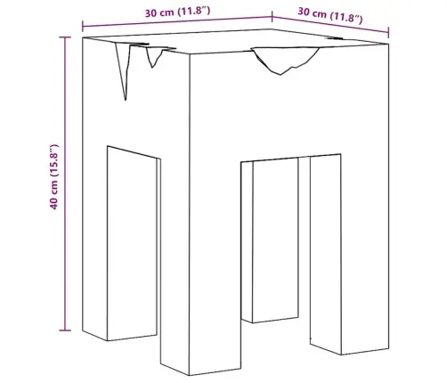 Taburete, Masīvs Tīkkoks Vidaxl