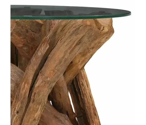 Kafijas Galdiņš, Masīva Tīkkoka Stumbrs, 60 Cm Vidaxl