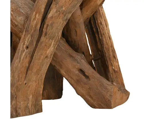 Kafijas Galdiņš, Masīva Tīkkoka Stumbrs, 60 Cm Vidaxl