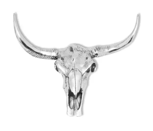 Galvaskausa Sienas Dekors, Sudraba Krāsas Alumīnijs Vidaxl