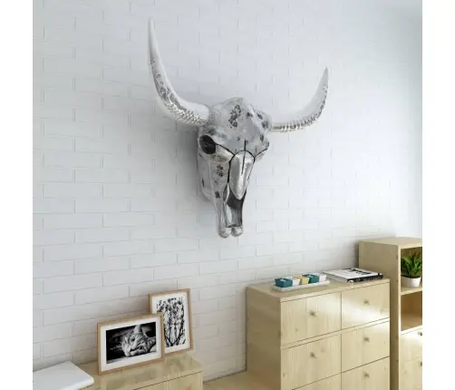 Galvaskausa Sienas Dekors, Sudraba Krāsas Alumīnijs Vidaxl